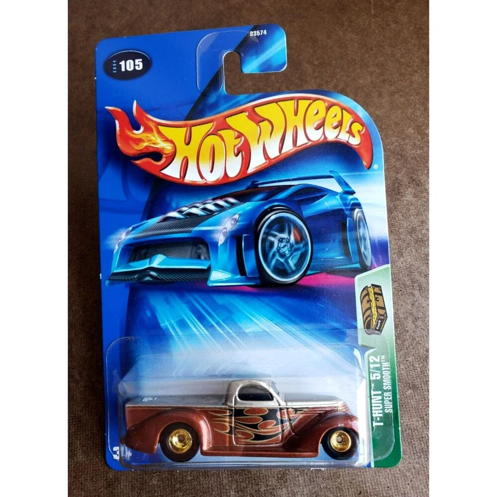2004 Hot Wheels T-HUNT SUPER SMOOTH Truck Copper Gold TREASURE HUNT 105 GOLD RR!
